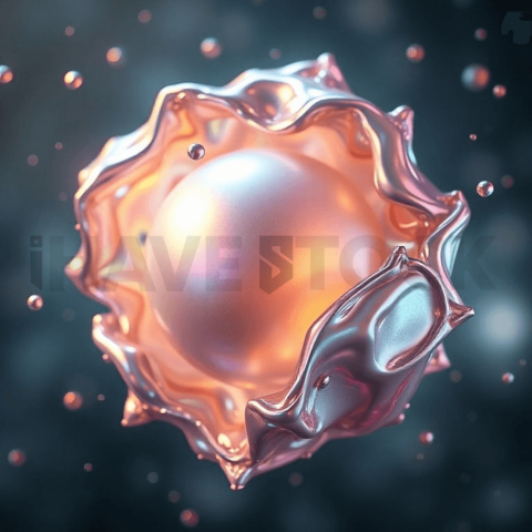 Iridescent Pearl Vacuum Collapse Background