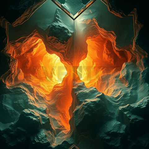 Lava Glass Abyssal Fold Background