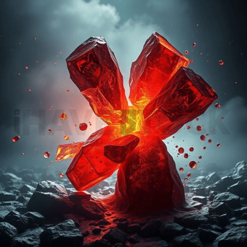 Lava Glass Angular Break Background