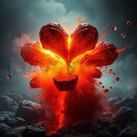 Lava Glass Fractal Explosion Background