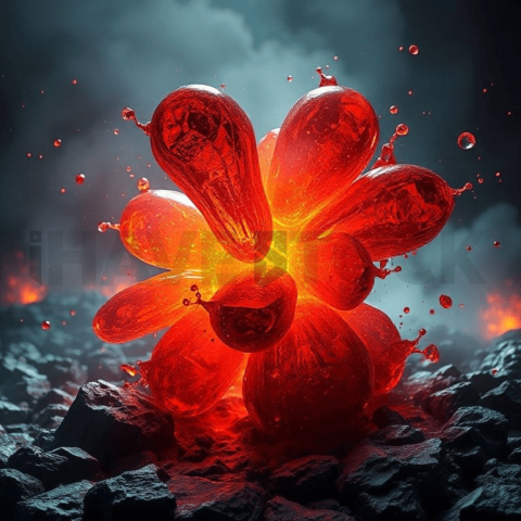 Lava Glass Fracture Bloom Background