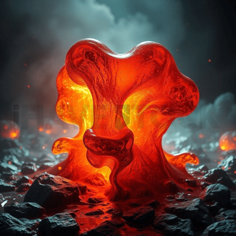 Lava Glass Heat Warp Background