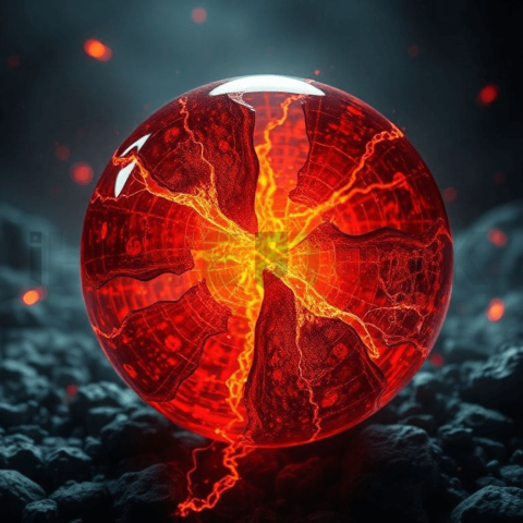 Lava Glass Micro Crack Web Background