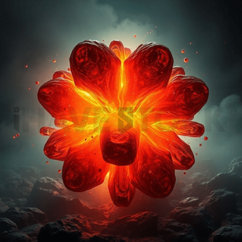 Lava Glass Radial Implosion Background