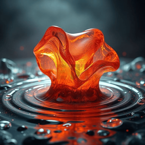 Lava Glass Ripple Displacement Background