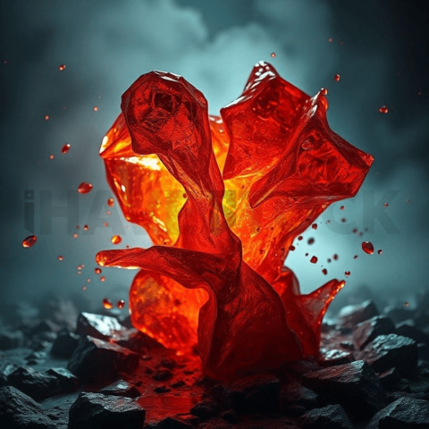 Lava Glass Tension Tear Background