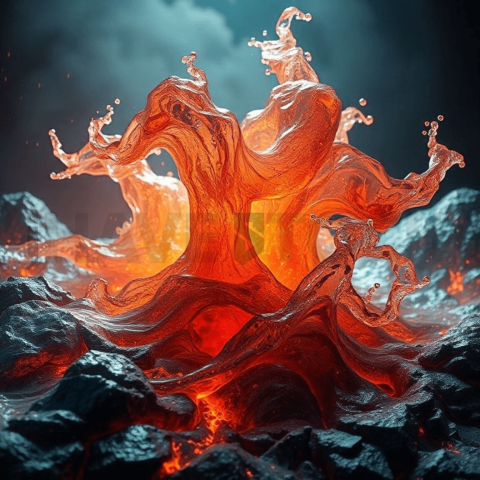 Lava Glass Turbulent Flow Background