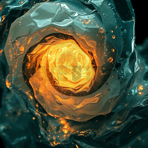 Lava Glass Spiral Displacement Background