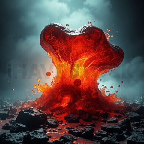 Lava Glass Vacuum Collapse Background