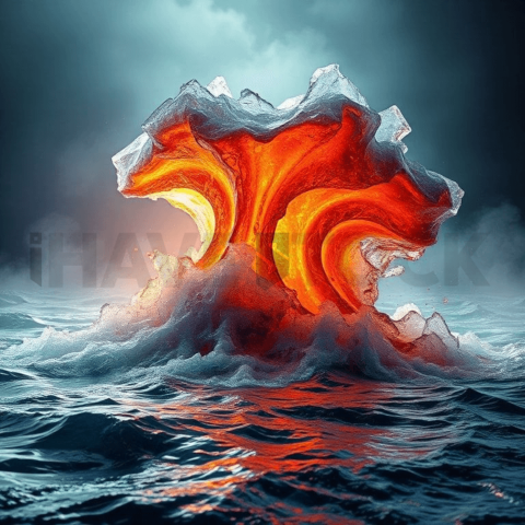 Lava Glass Wave Collapse Background