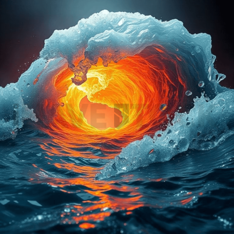 Lava Glass Wave Vortex Background