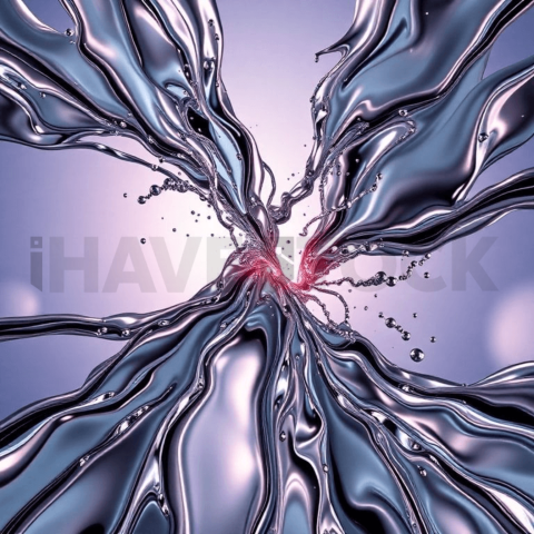 Liquid Chrome Diagonal Split Background