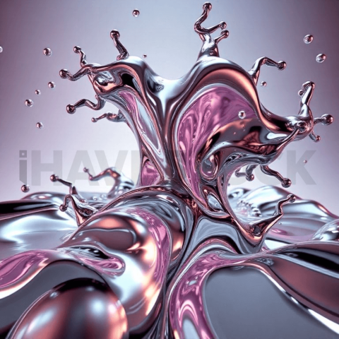 Liquid Chrome Directional Stretch Background