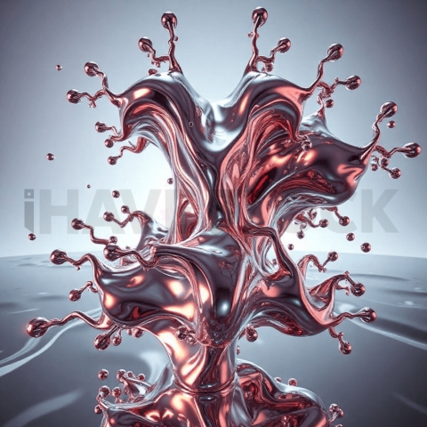 Liquid Chrome Deformation Cascade Background