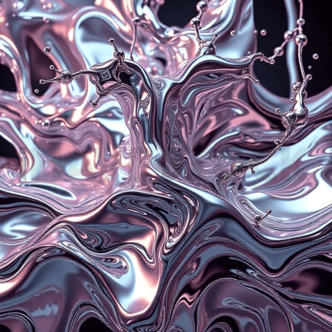 Liquid Chrome High Density Warp Background