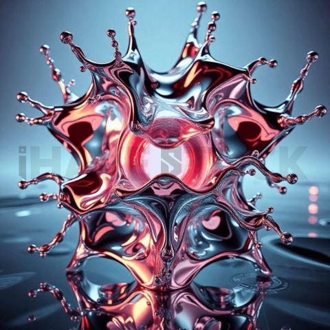 Liquid Chrome Lens Distortion Background