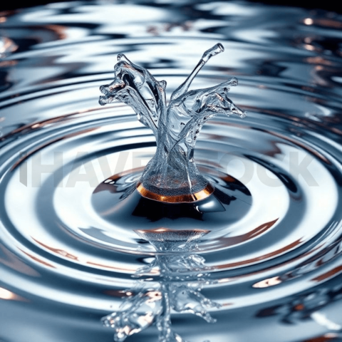 Liquid Chrome Ripple Displacement Background