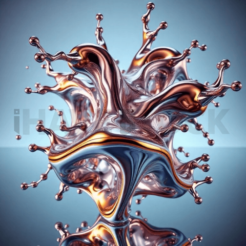 Liquid Chrome Shear Tension Background