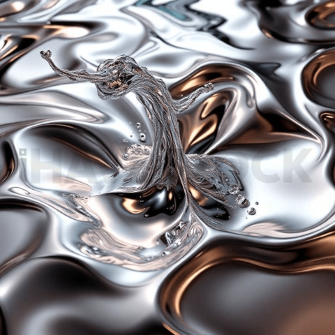 Liquid Chrome Stress Ripple Background