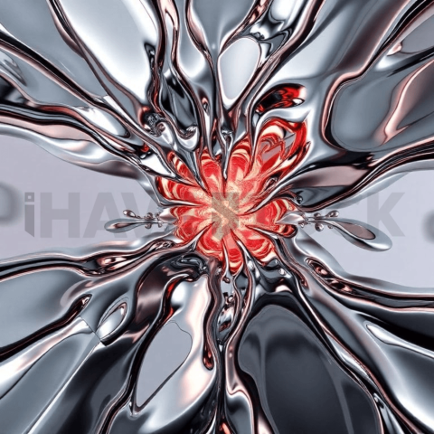 Liquid Chrome Tension Tear Background