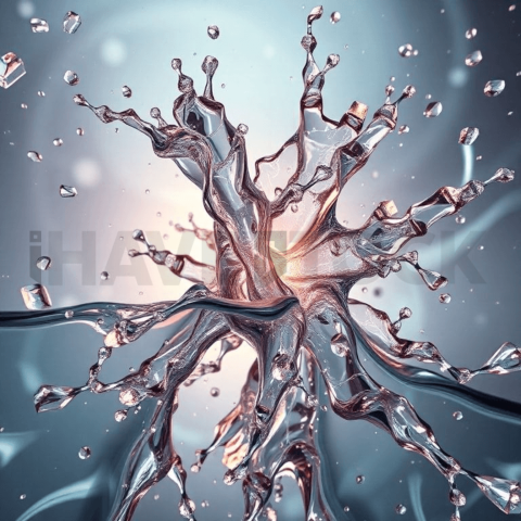 Liquid Mercury Angular Break Background