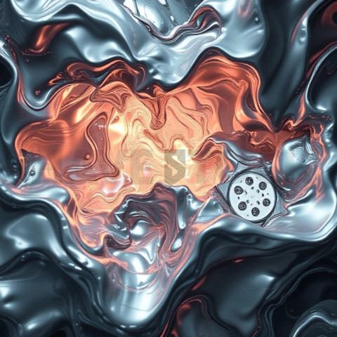 Liquid Mercury Abyssal Fold Background