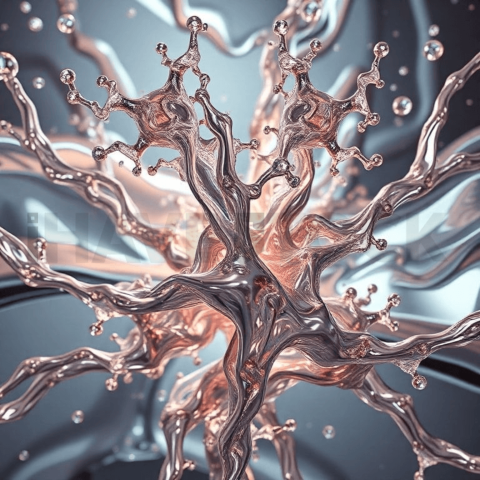 Liquid Mercury Directional Stretch Background