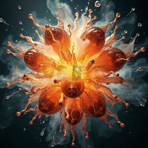 Liquid Mercury Fractal Explosion Background
