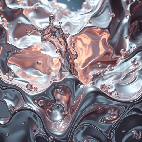 Liquid Mercury High Density Warp Background