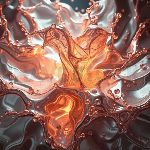 Liquid Mercury Heat Warp Background