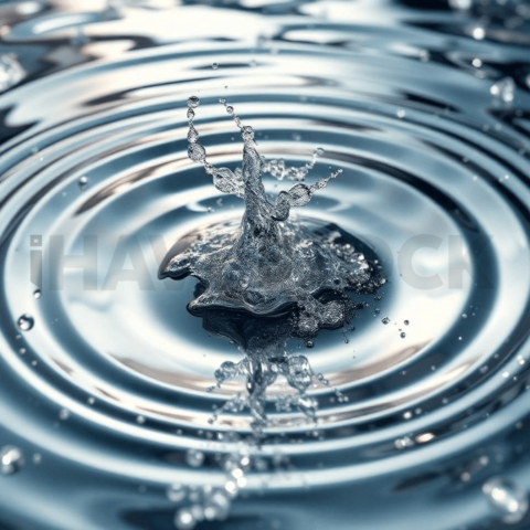 Liquid Mercury Ripple Displacement Background