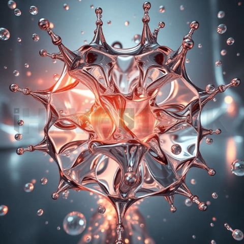 Liquid Mercury Lens Distortion Background