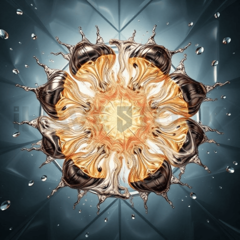 Liquid Mercury Radial Implosion Background