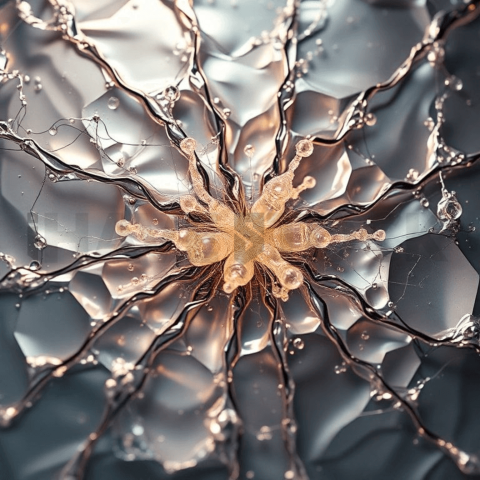 Liquid Mercury Micro Crack Web Background