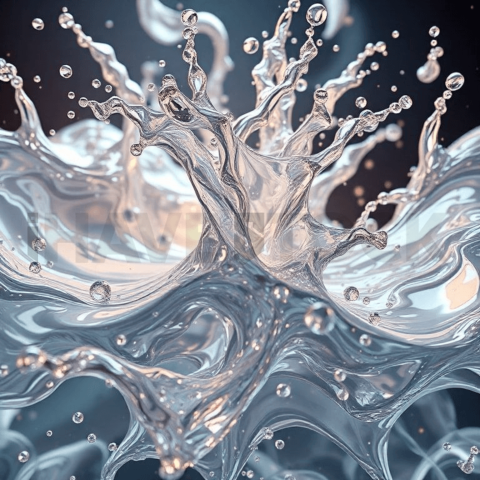 Liquid Mercury Turbulent Flow Background