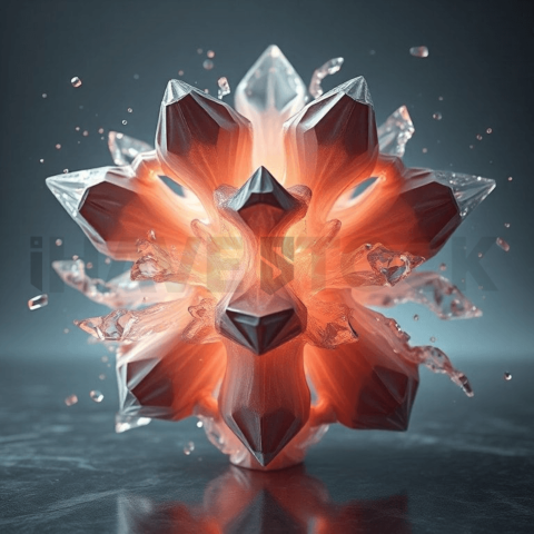 Matte Ceramic Crystal Bloom Background