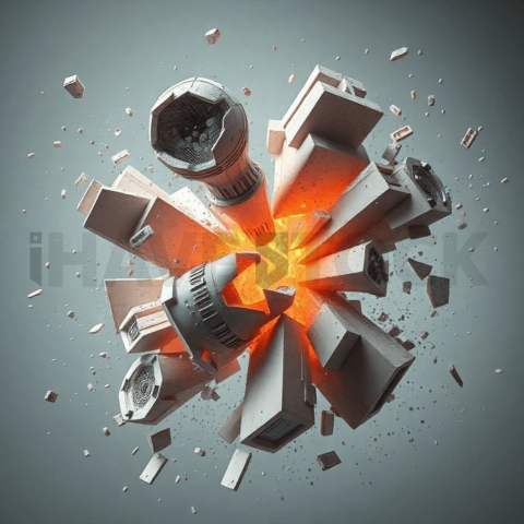 Matte Ceramic Compression Shatter Background