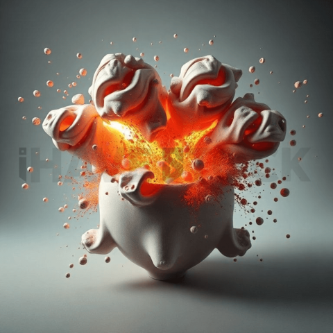 Matte Ceramic Fractal Explosion Background