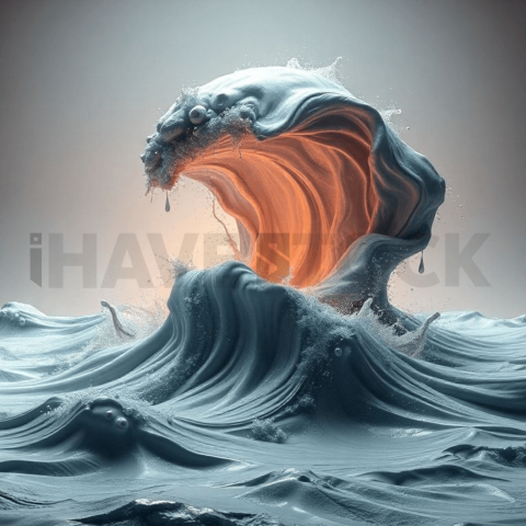 Matte Ceramic Wave Collapse Background