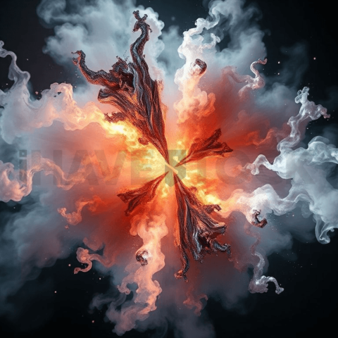 Metallic Vapor Angular Break Background