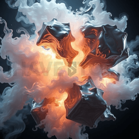 Metallic Vapor Abyssal Fold Background