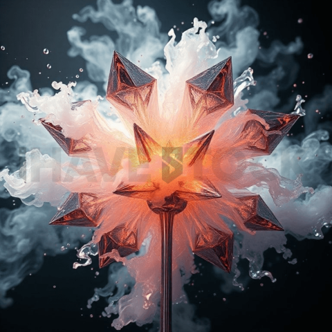 Metallic Vapor Crystal Bloom Background