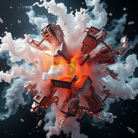 Metallic Vapor Chaotic Mosaic Background