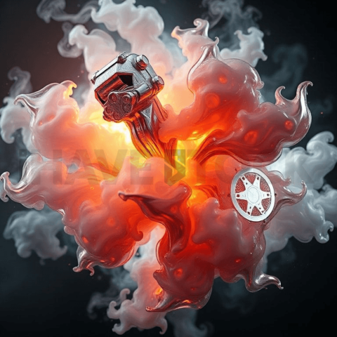 Metallic Vapor Heat Warp Background