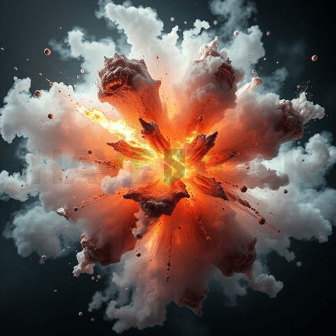 Metallic Vapor Fractal Explosion Background