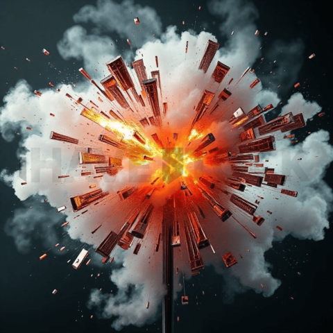 Metallic Vapor Fragment Explosion Background
