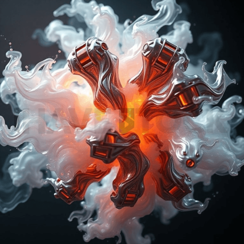 Metallic Vapor High Density Warp Background