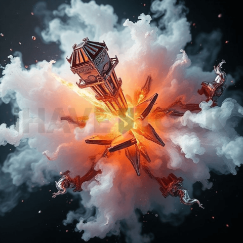 Metallic Vapor Fracture Bloom Background