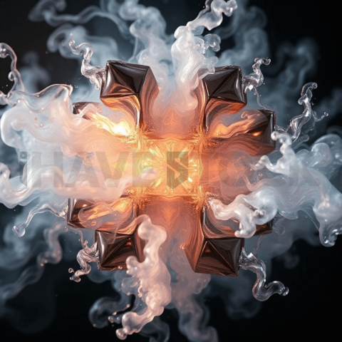 Metallic Vapor Lens Distortion Background