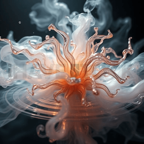 Metallic Vapor Ripple Displacement Background